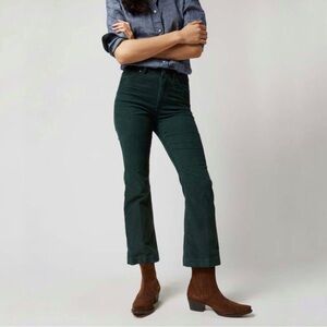 Ann Mashburn Kendall Flare 5 Pocket Corduroy Pant Hunter Green 28